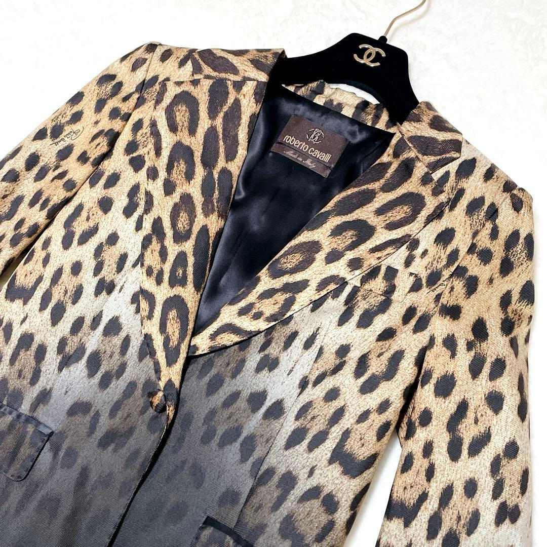 【美品】Roberto Cavalli テーラード ブレザー　シルク100%