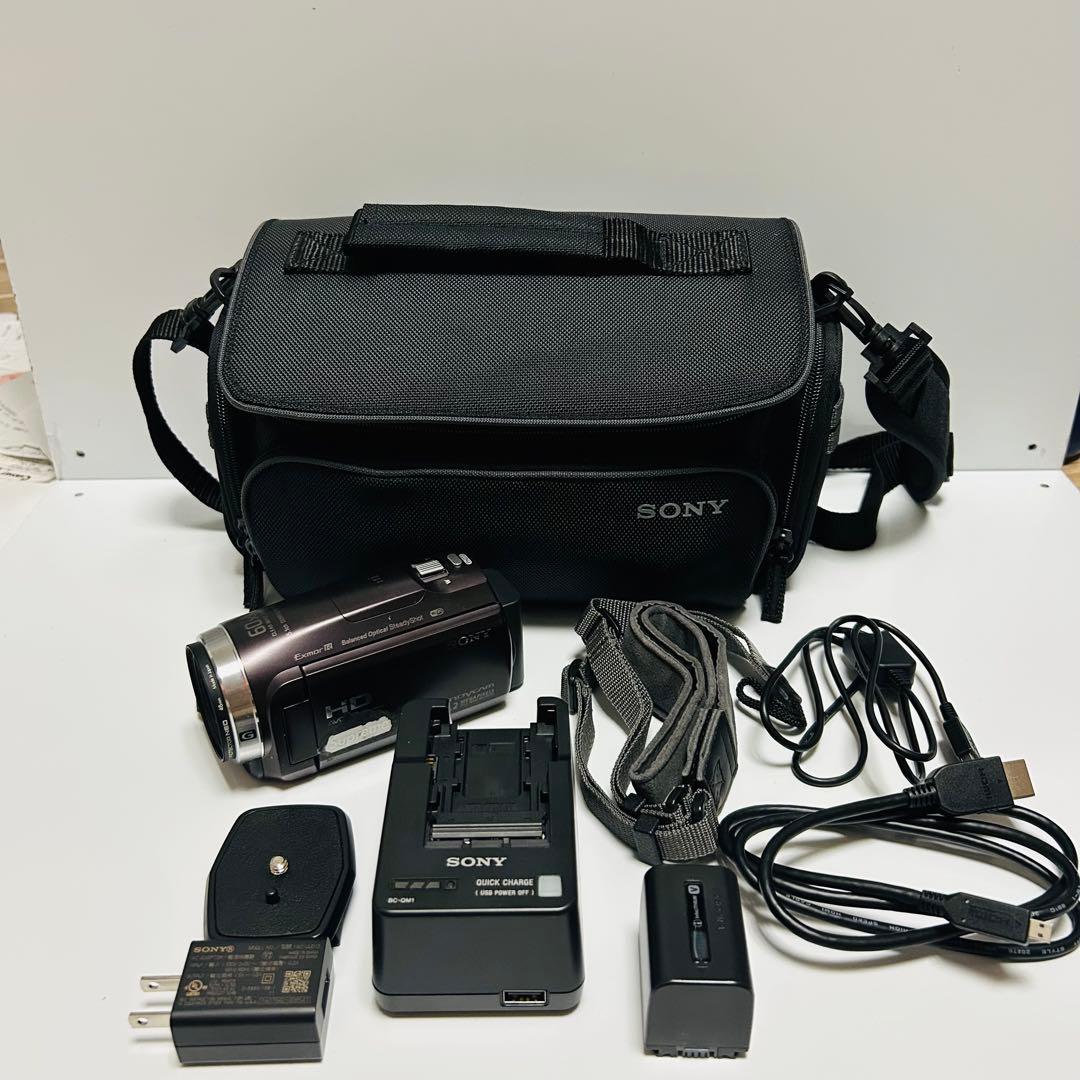 【美品】Sony HDR-CX675 ハンディカム 本体 純正バッテリー2個付き