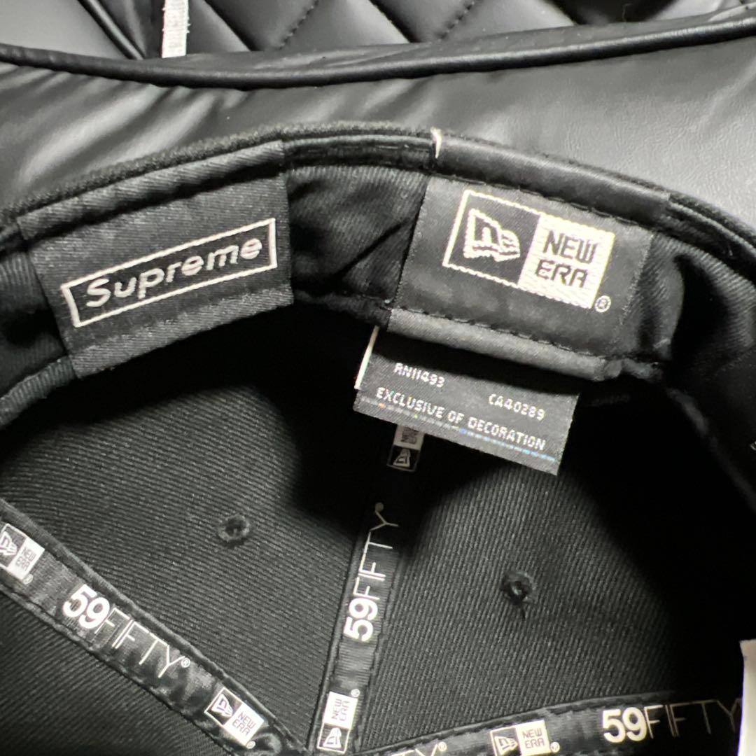 最終値下　正規品　supreme✖️NEW ERA コラボキャップ　ブラック