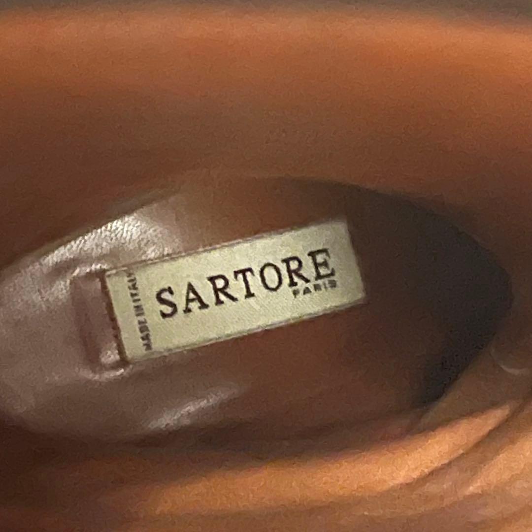 37 SARTORE ロングブーツ　ダークブラウン　レザー　サルトル　24