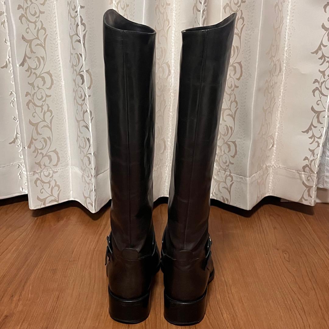 37 SARTORE ロングブーツ　ダークブラウン　レザー　サルトル　24
