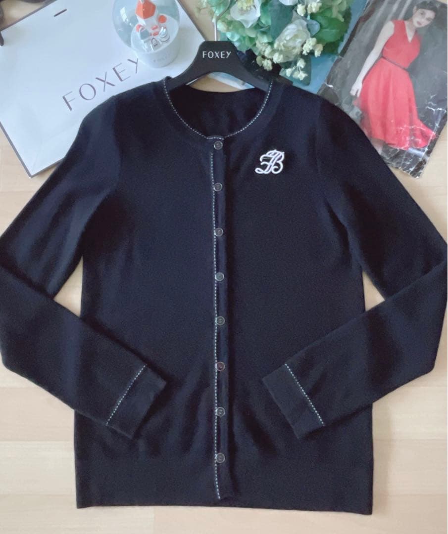 極美品！FOXEYカシミア絹アンサンブル 38 Rene foxeyフォクシー