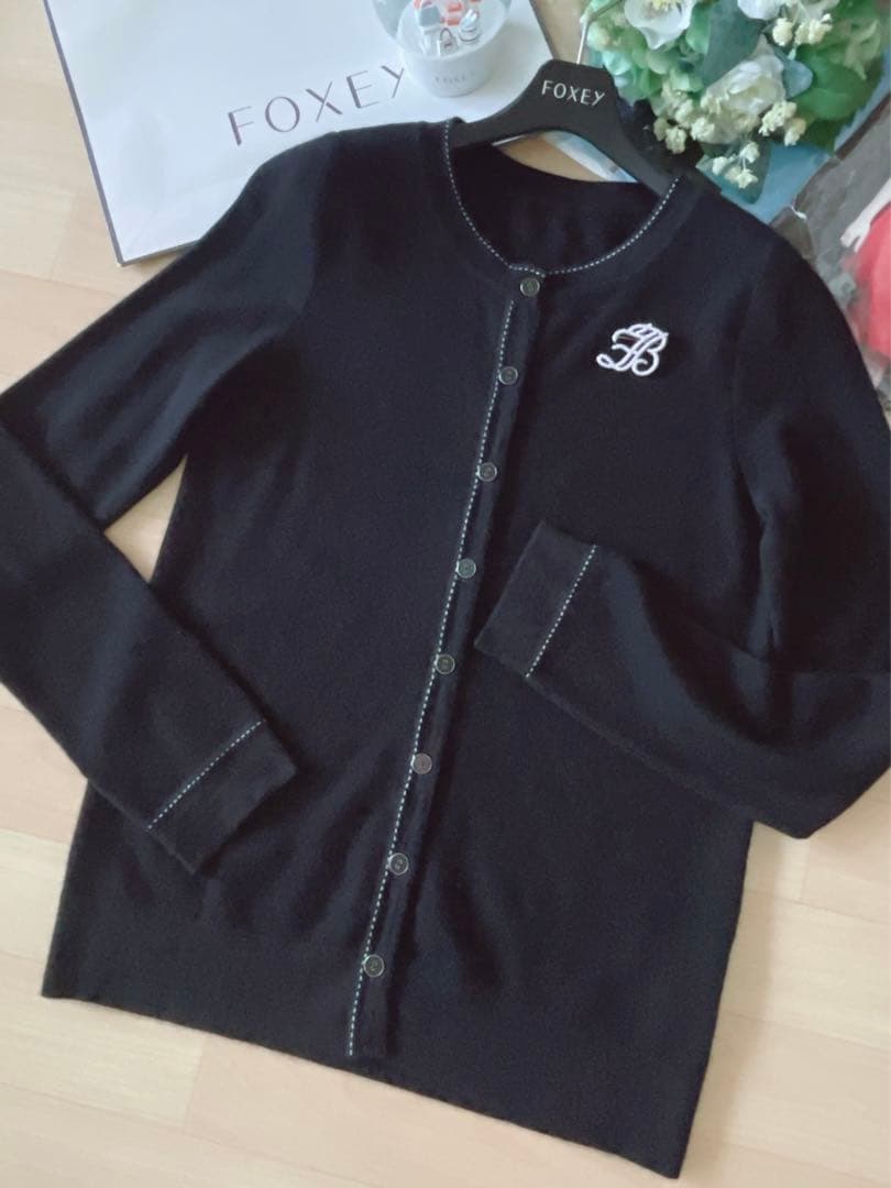 極美品！FOXEYカシミア絹アンサンブル 38 Rene foxeyフォクシー