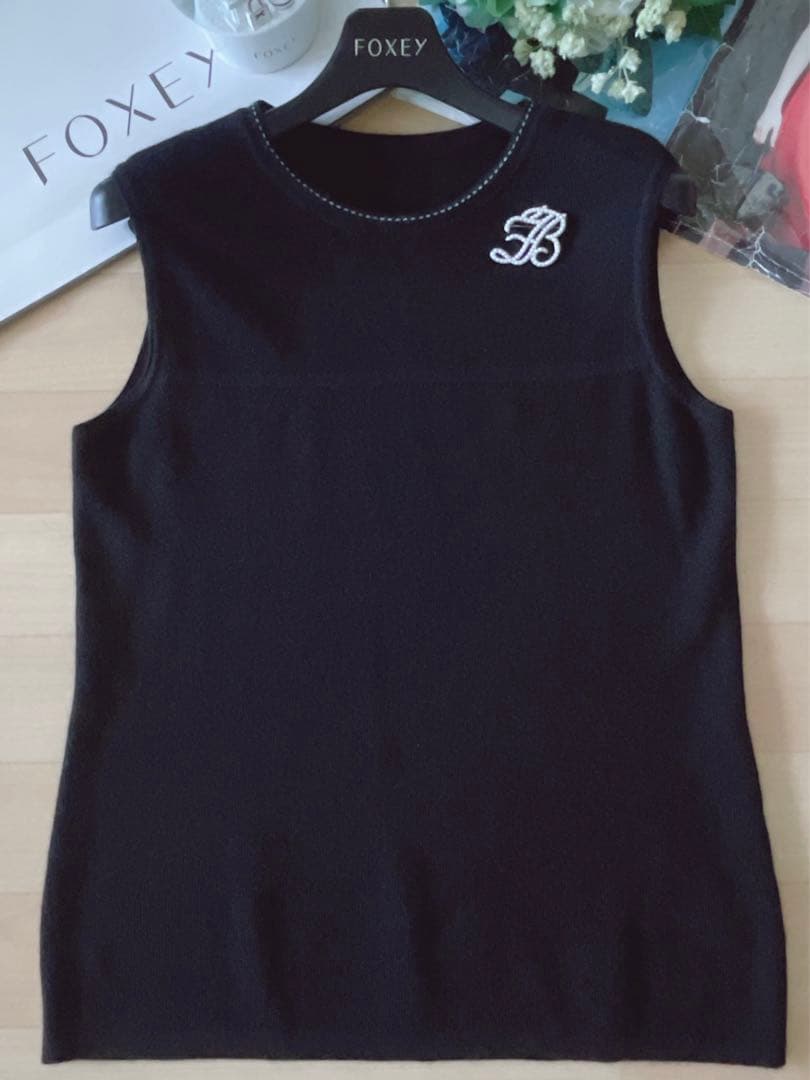極美品！FOXEYカシミア絹アンサンブル 38 Rene foxeyフォクシー
