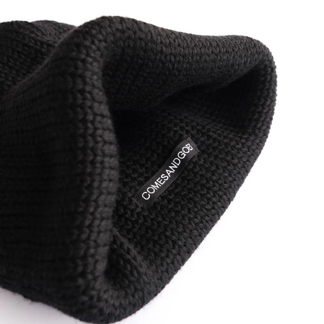 美品 COMESANDGOES カムズアンドゴーズ ニットキャップ　黒 25AW