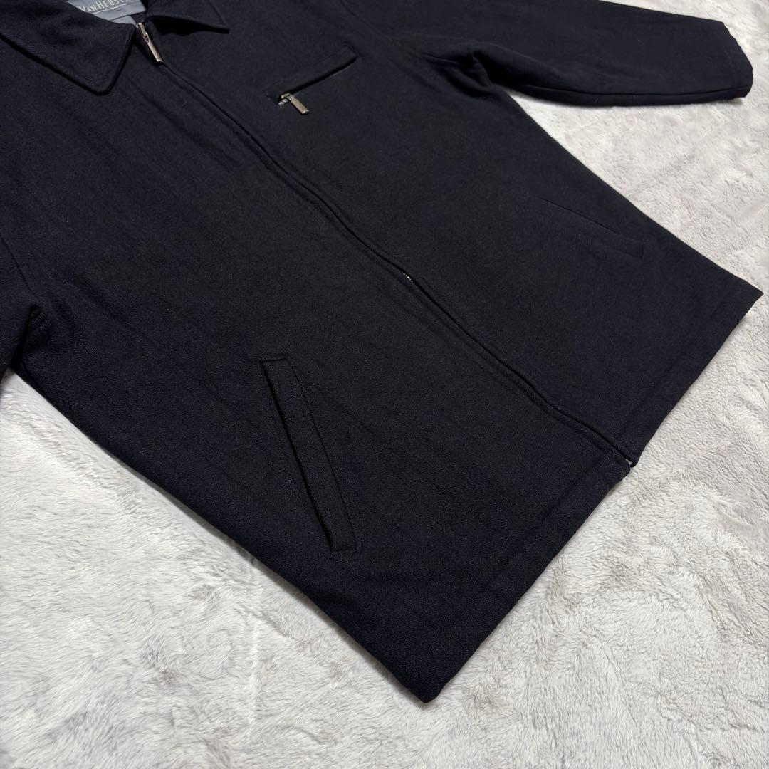 古着 VAN HEUSEN 90s ブルゾン ジップアップ ウールジャケット　黒