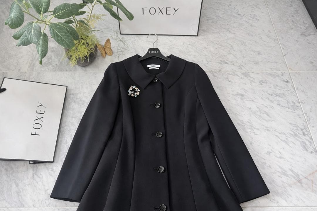 未使用★大人気★FOXEY/フォクシーCOLLECTIONコート マリン希少42