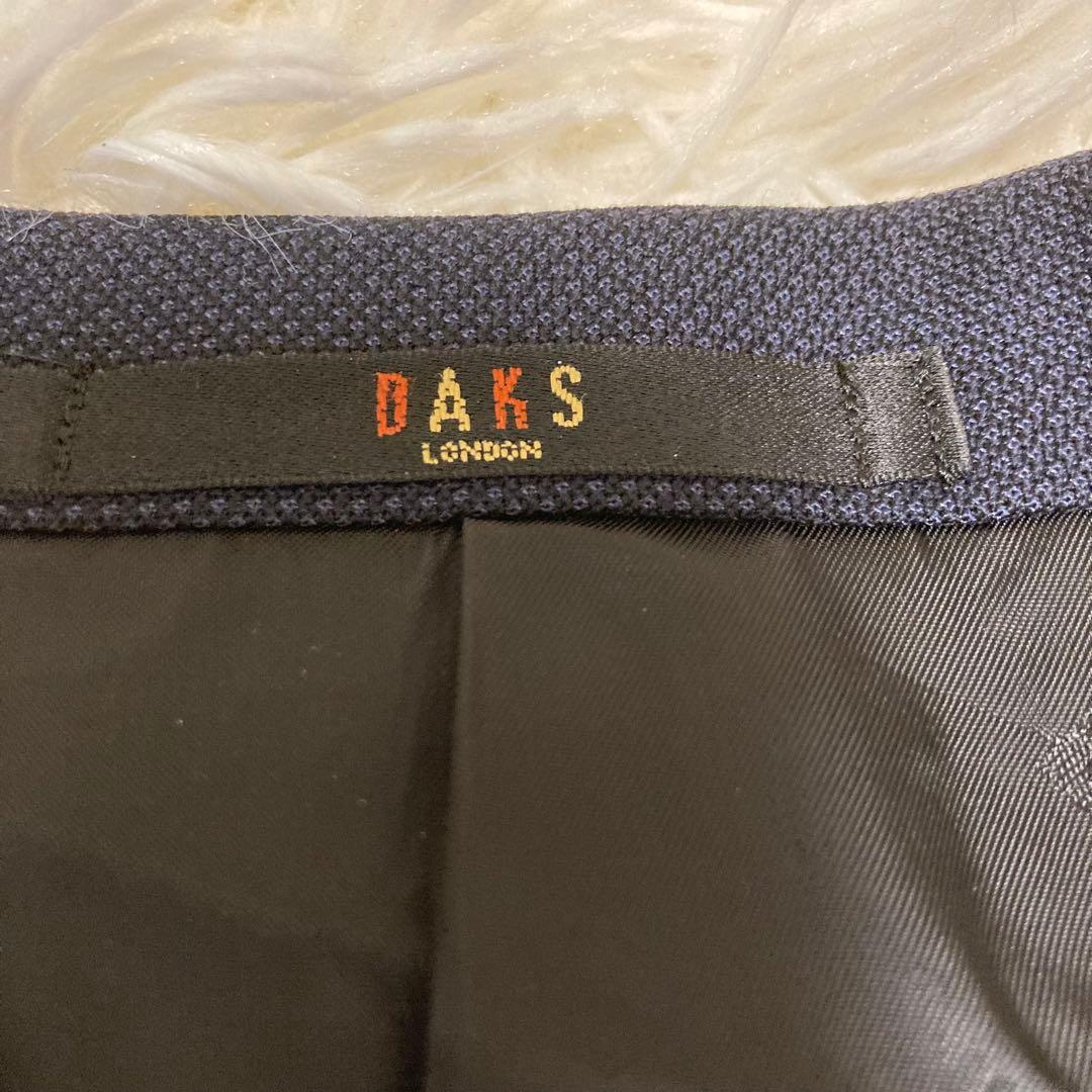 DAKS ダックス　テーラードジャケット　シルク混　ネイビー　サイズAB6