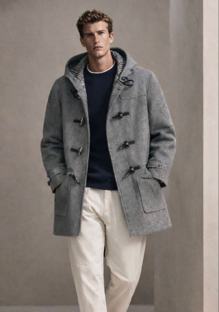 BURBERRY バーバリー ダッフル コート グレー 46 ＝ 日本人 M〜L