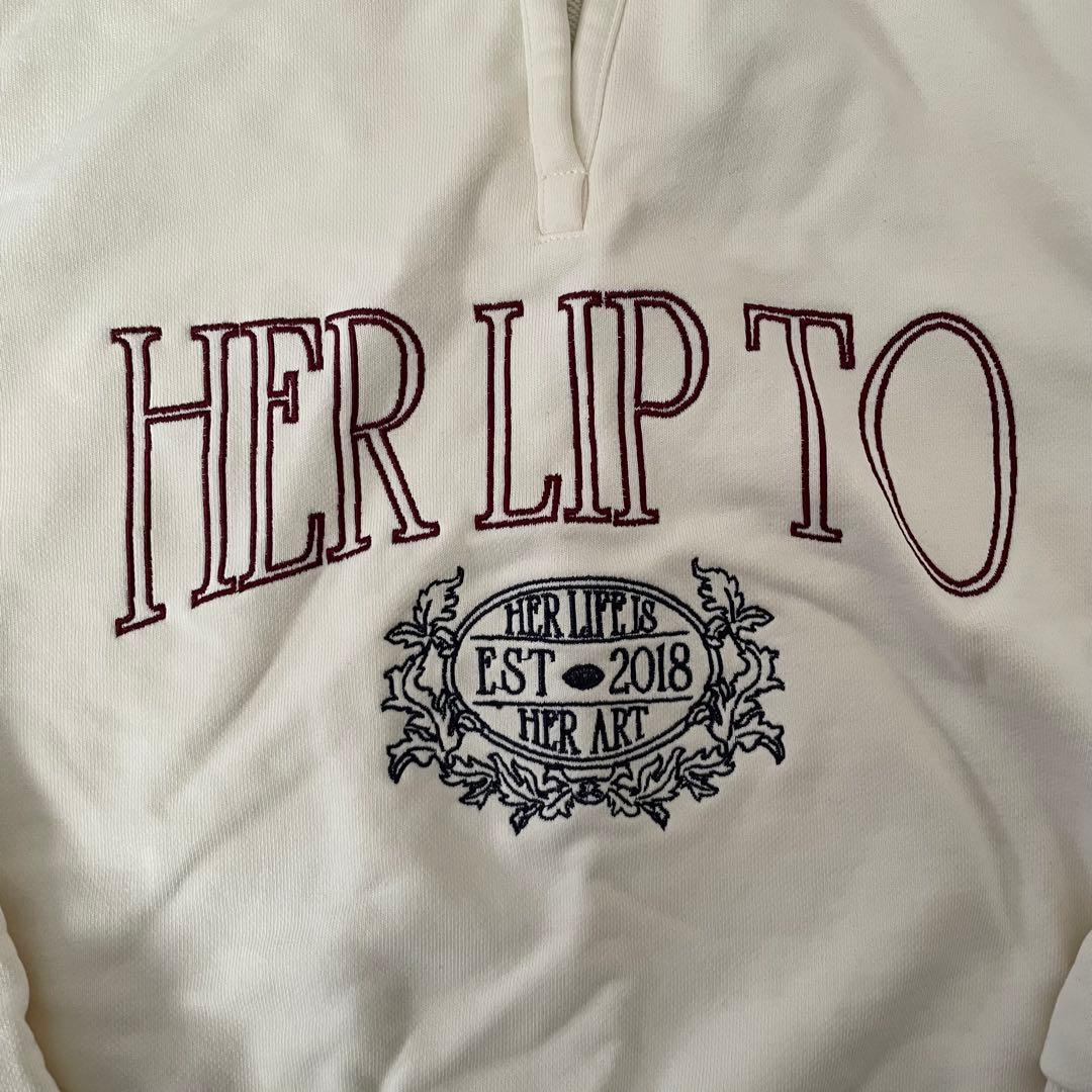 トップス herlipto Embroidery Polo Sweatshirt