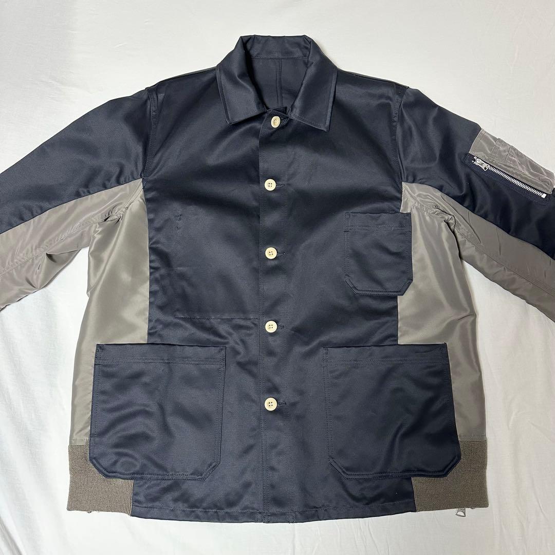sacai 24SS ナイロンツイル ジャケット ブルゾン カバーオール デニム