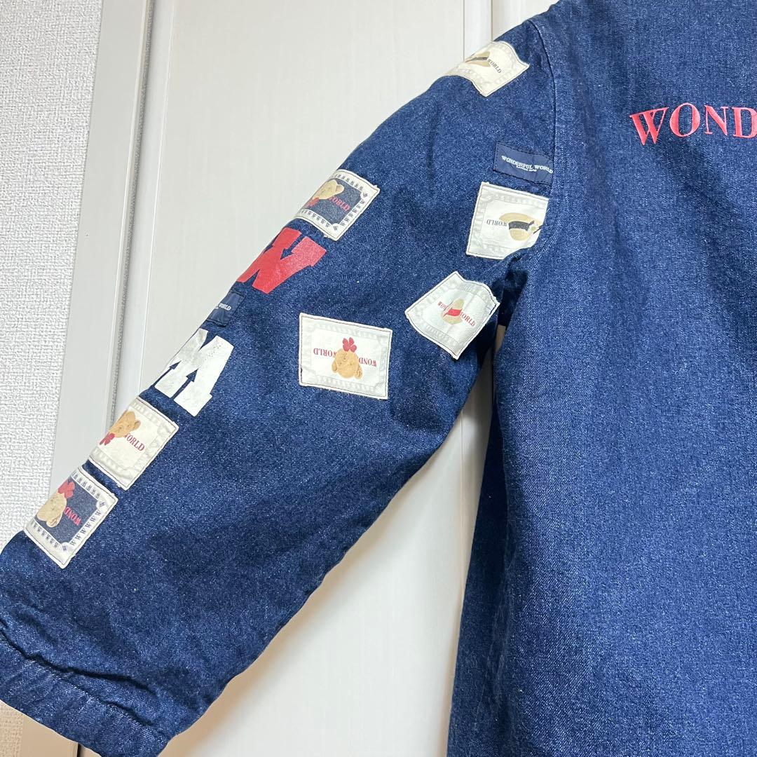 ❣️希少❣️ワンダフルワールド デニム ロングコート フリーサイズ くま ワッペン