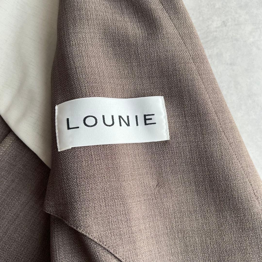 新品訳あり　LOUNIE 洗える　ダブルテーラードジャケット　ブラウン系38