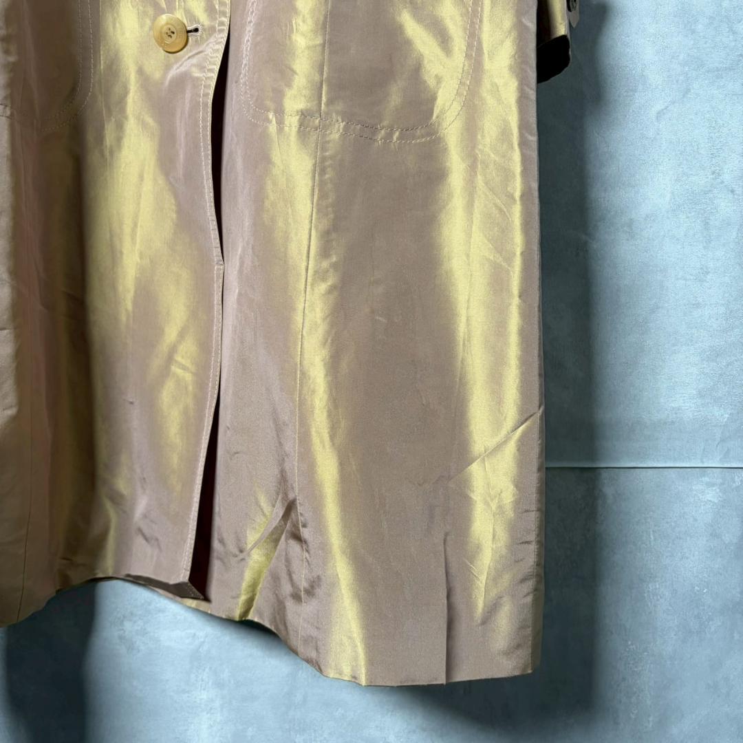 専用Aquascutum シルク100% 高級 光沢 トレンチコート N2737