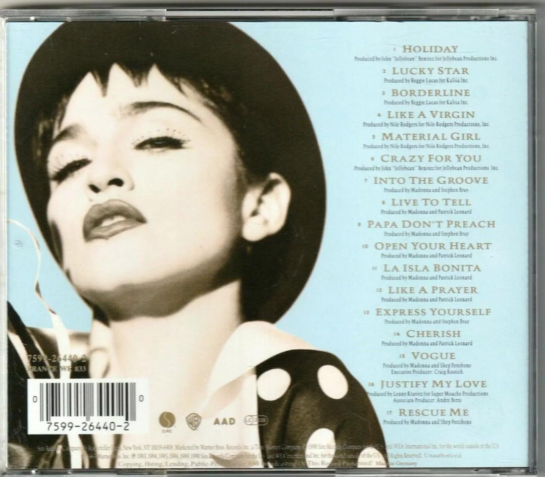 マドンナ　The Immaculate Collection　ロシア盤 特殊CD
