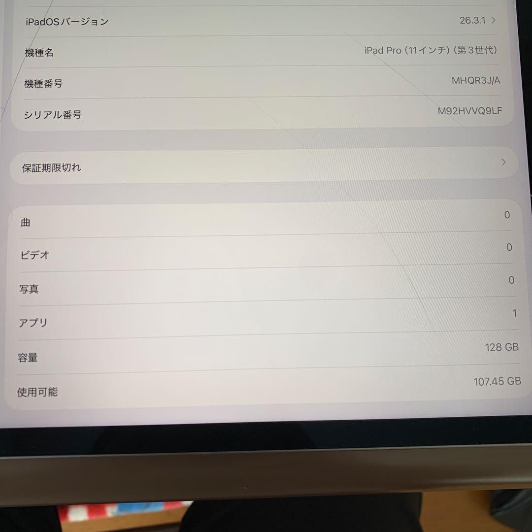 りんご　iPad Pro (11インチ) 第三世代 128GB