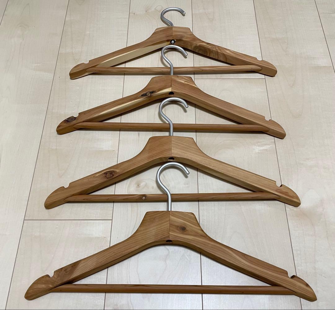 MUJI レッドシダーハンガー　薄型　幅42cm（廃盤）　8本セット