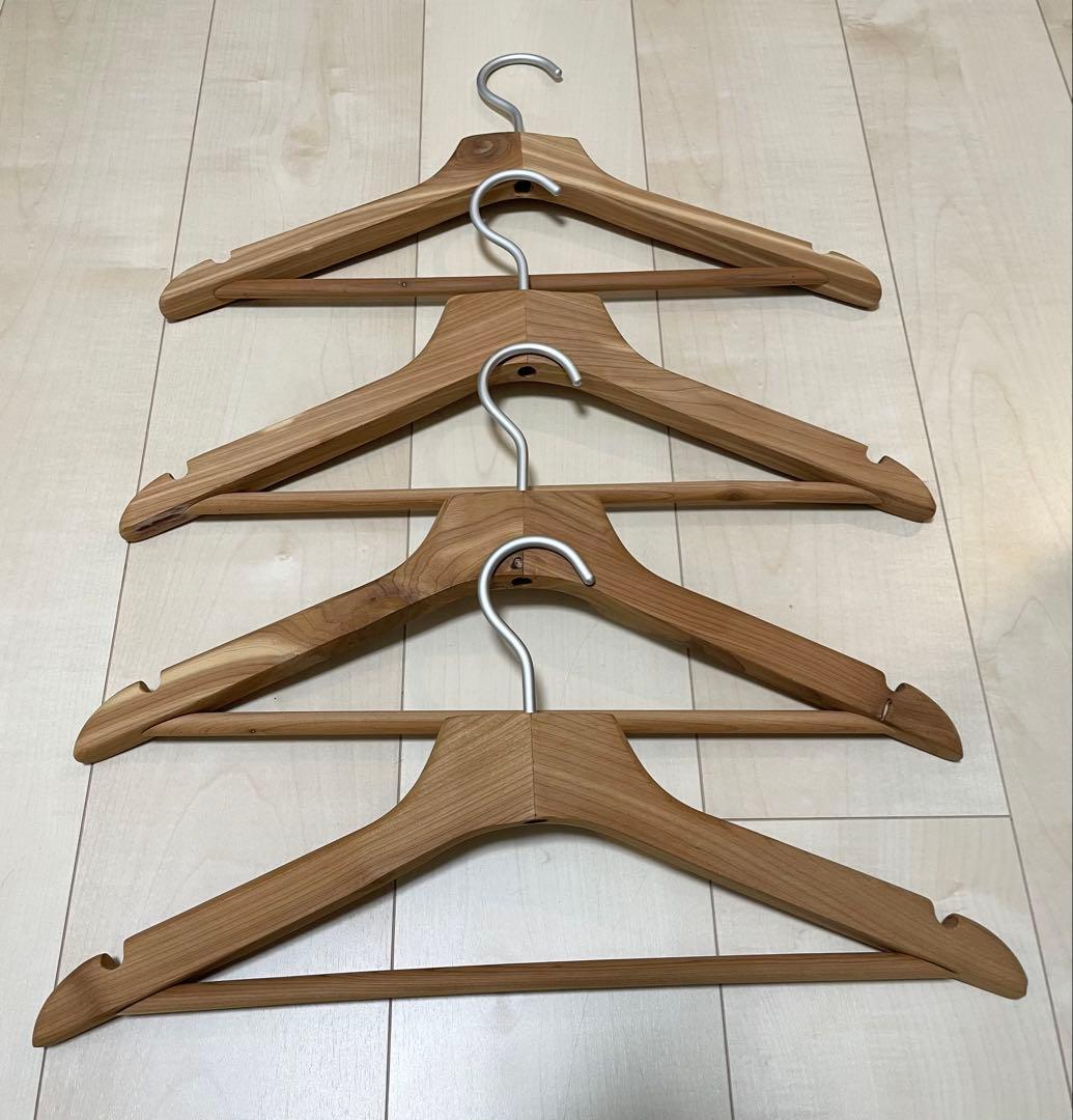 MUJI レッドシダーハンガー　薄型　幅42cm（廃盤）　8本セット