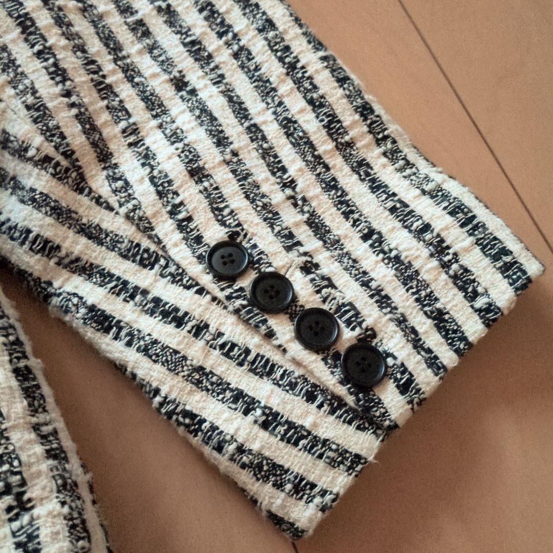 アメリ　ヴィンテージ　GIOLICA STRIPE TWEED JACKET