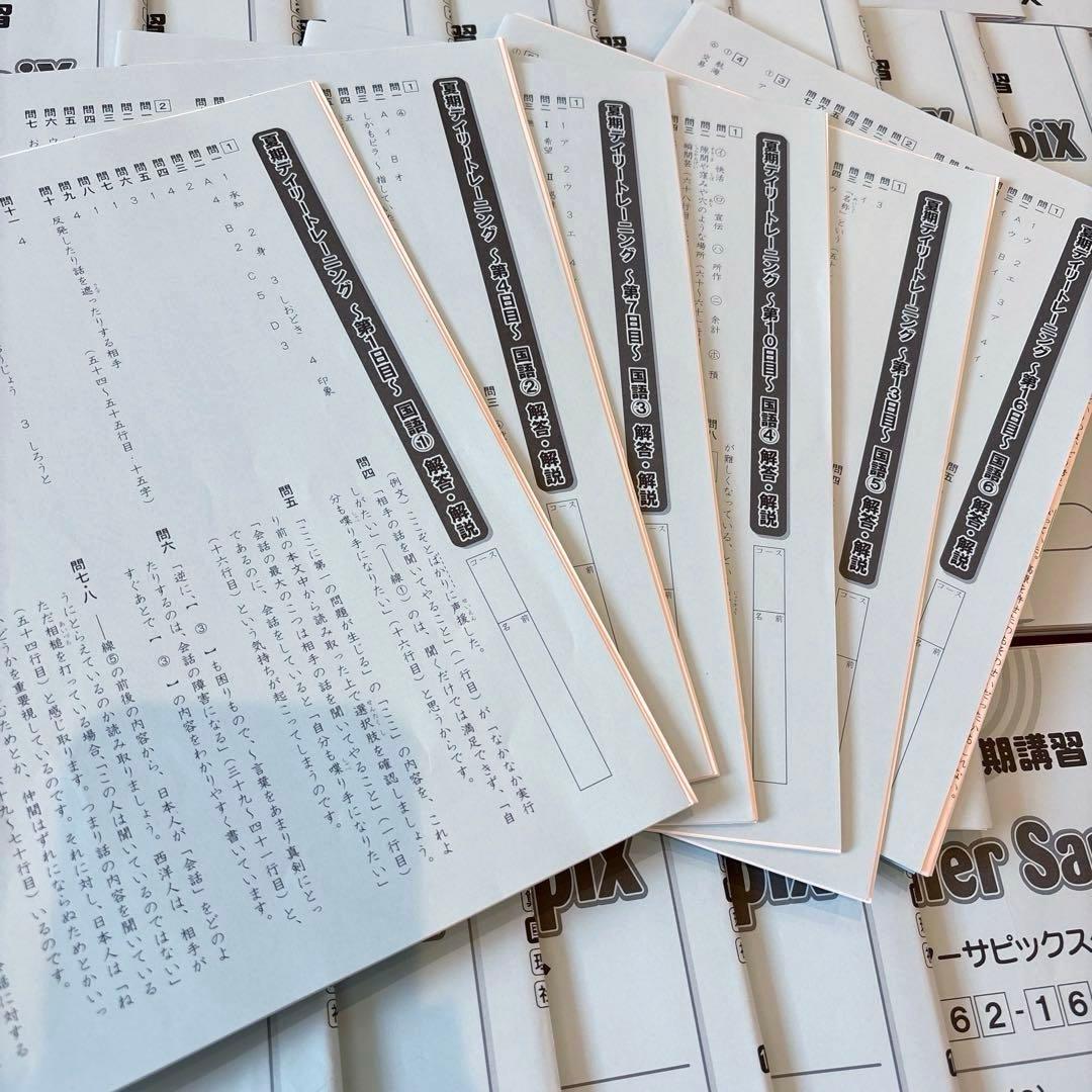 最新　2025年度 サピックス 夏期 春期 6年生 国語 全24回