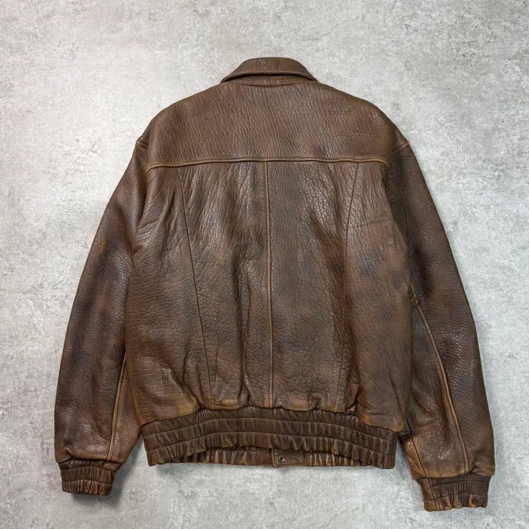 k様vintage 【L】 A-2 本革 フライトジャケット レザー 古着