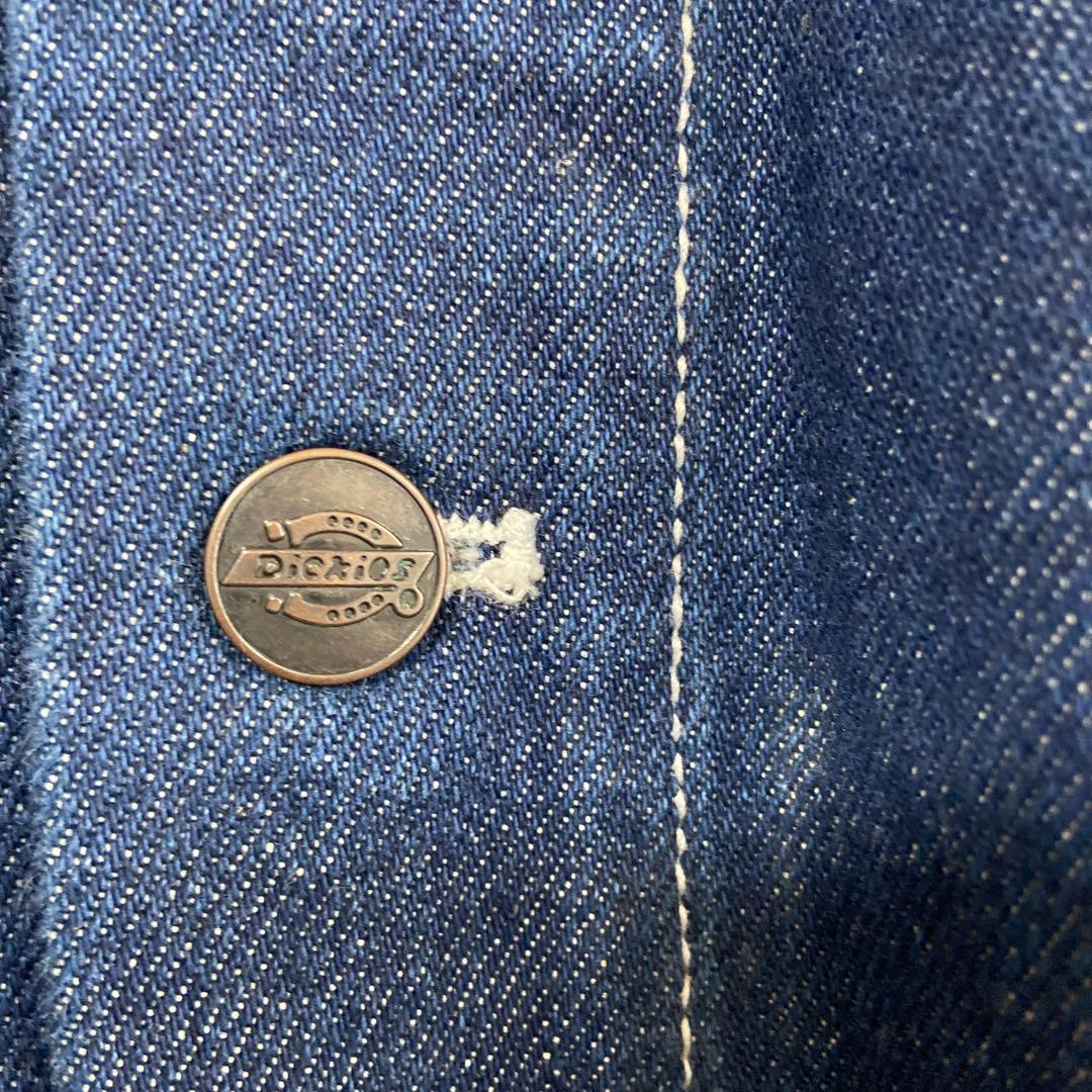 Dickies デニムカバーオール XL ダークブルー裏地なし
