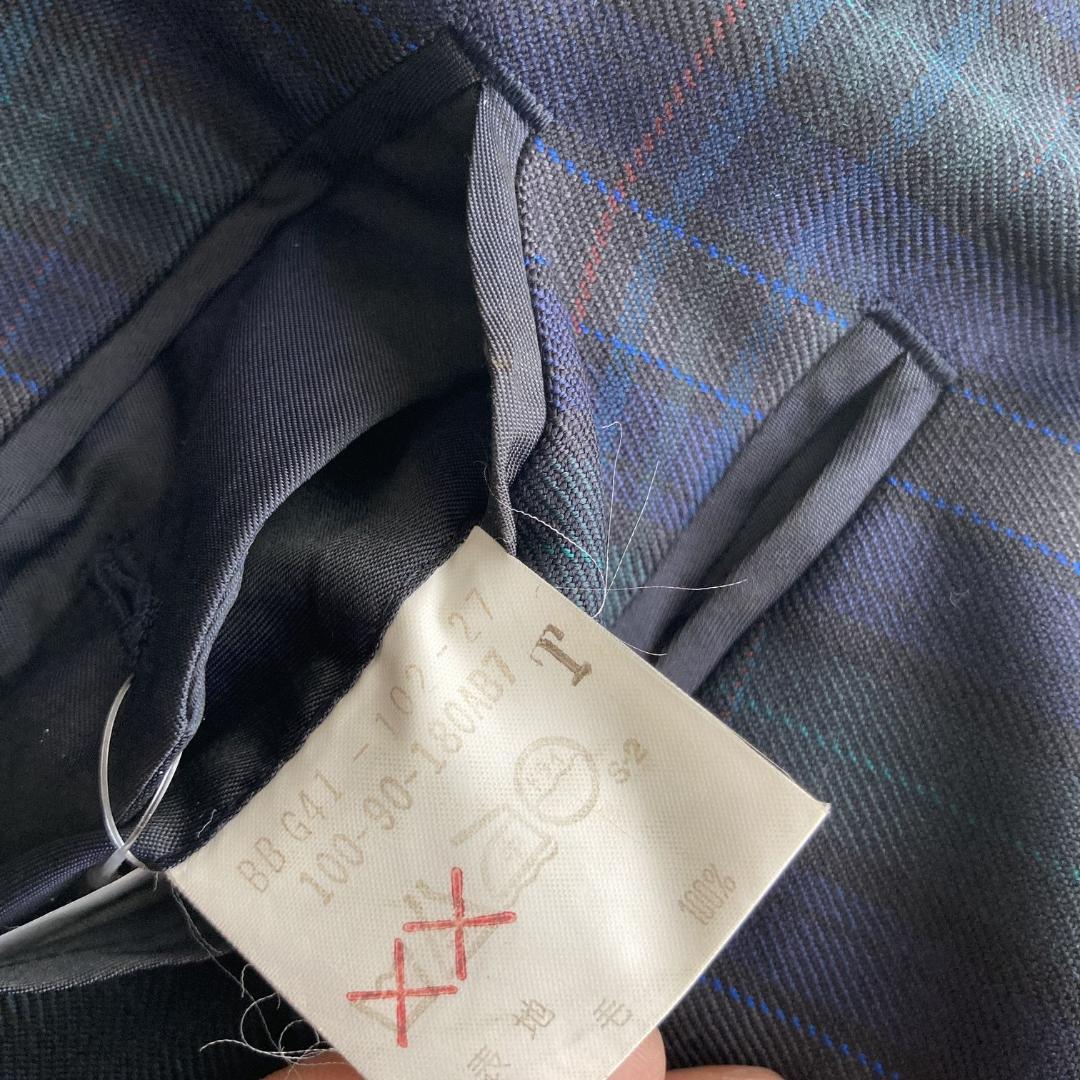 希少ＸＬ/ＡＢ７　BURBERRY バーバリー　金ボタンチェックジャケット