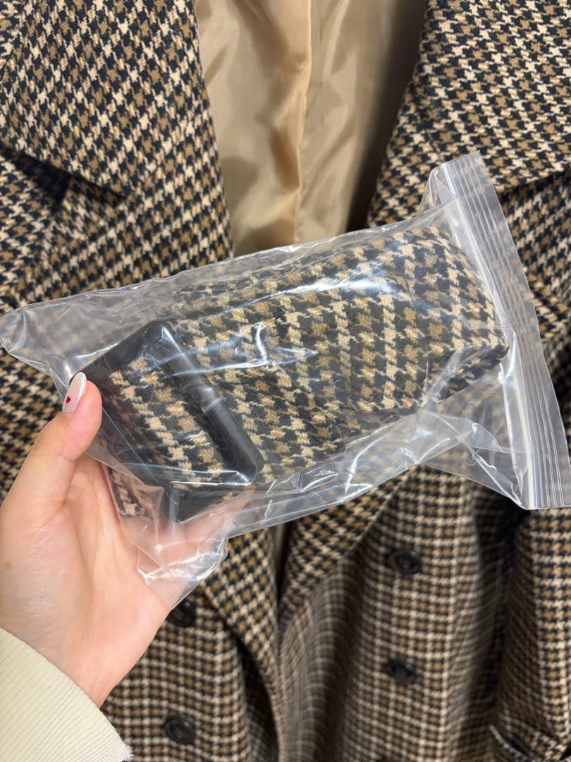 【miini】RANCLIC チェック柄ダブルブレストツイードジャケット