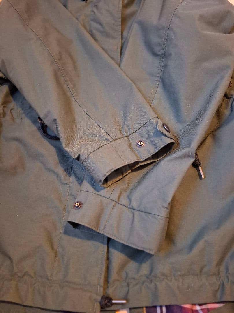 ​AIGLE エーグル モッズコート レディース M ナイロン チェック カーキ