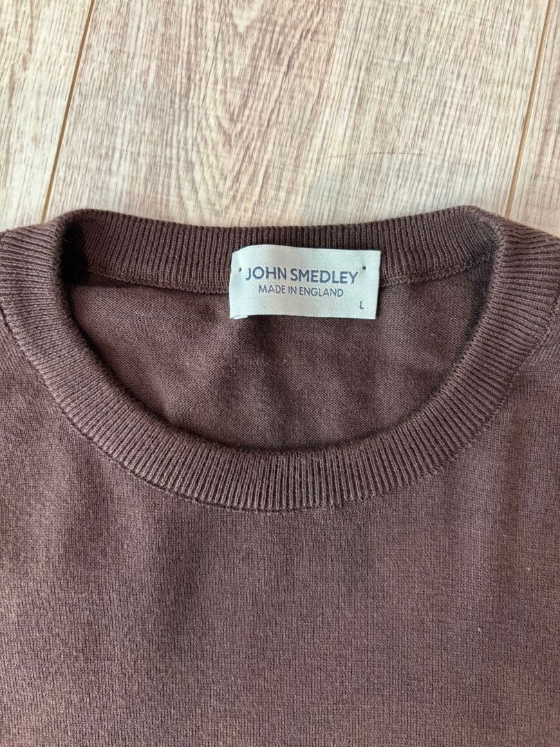 こ*う様 JOHN SMEDLEY ブラウン ニットTシャツ Lサイズ