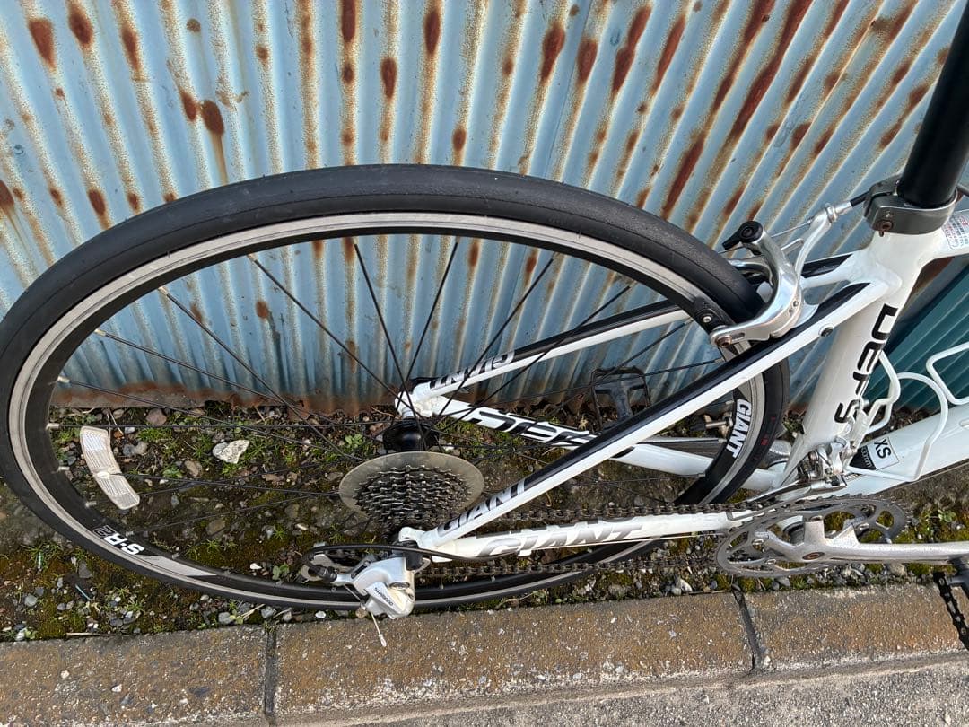 【整備済】アルミロードバイク GIANT Defy3 ホワイト XS 2011年