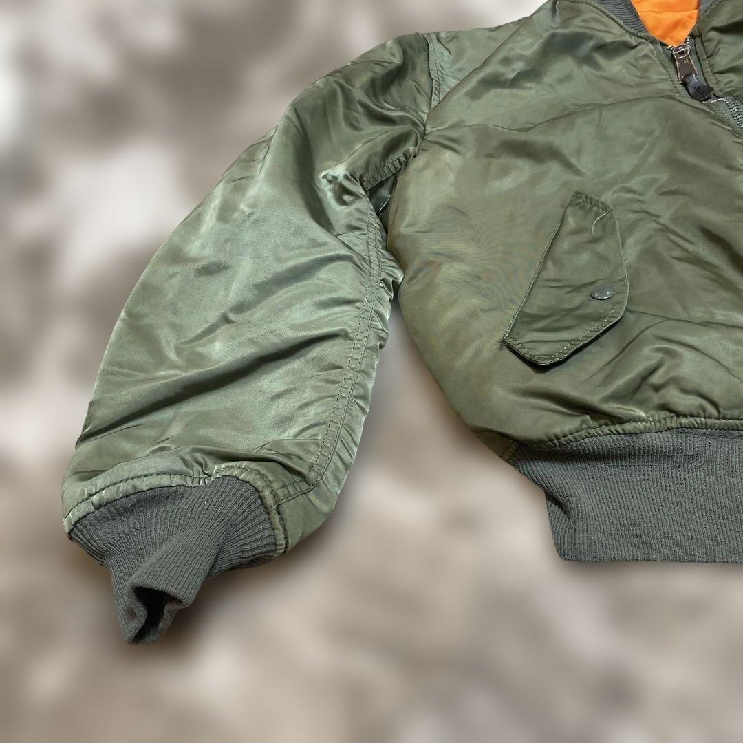 90s USA製Alpha Industries MA-1 オリーブグリーンM