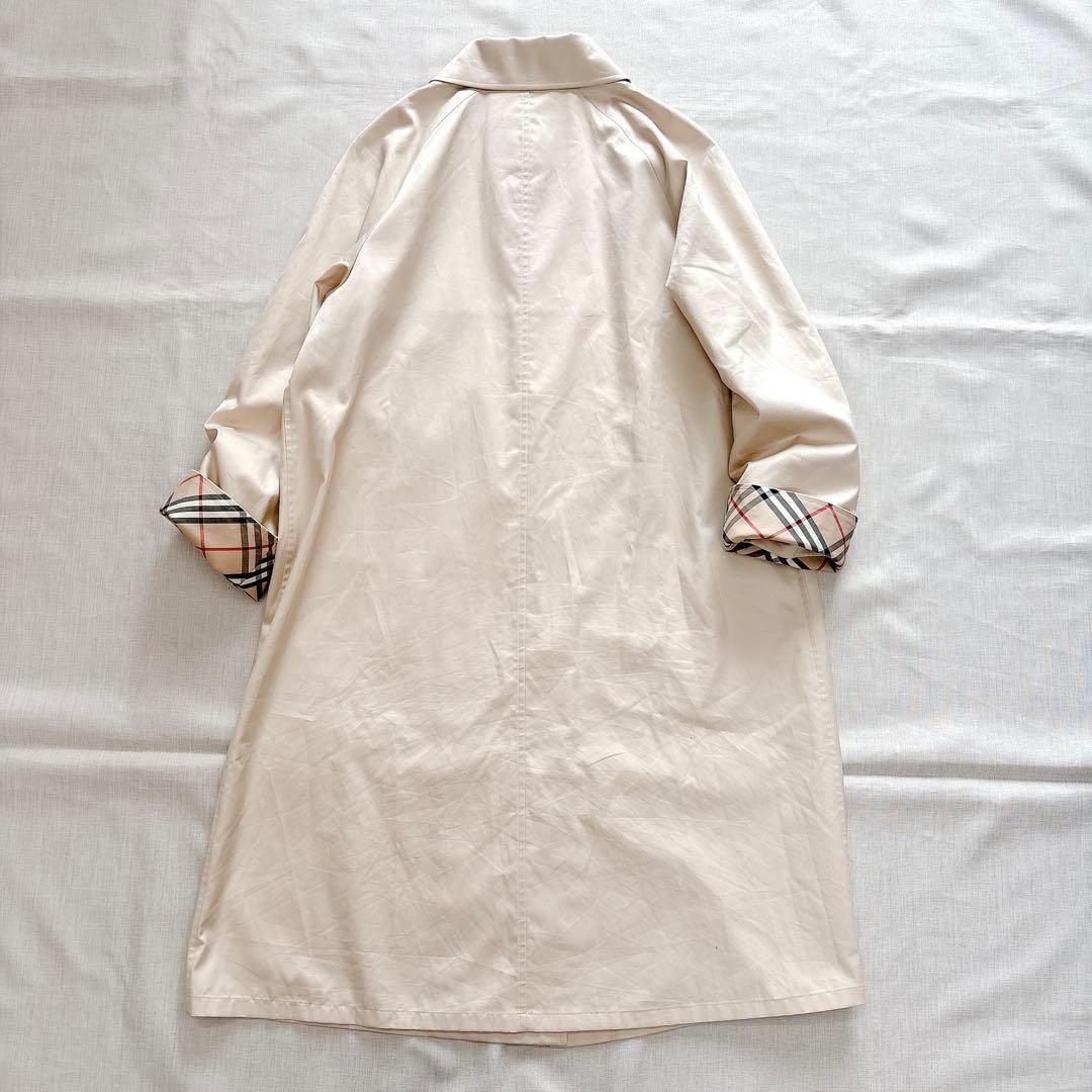 極美品☆バーバリーロンドン　ロングコート　ステンカラー　ノバチェック　ベージュ