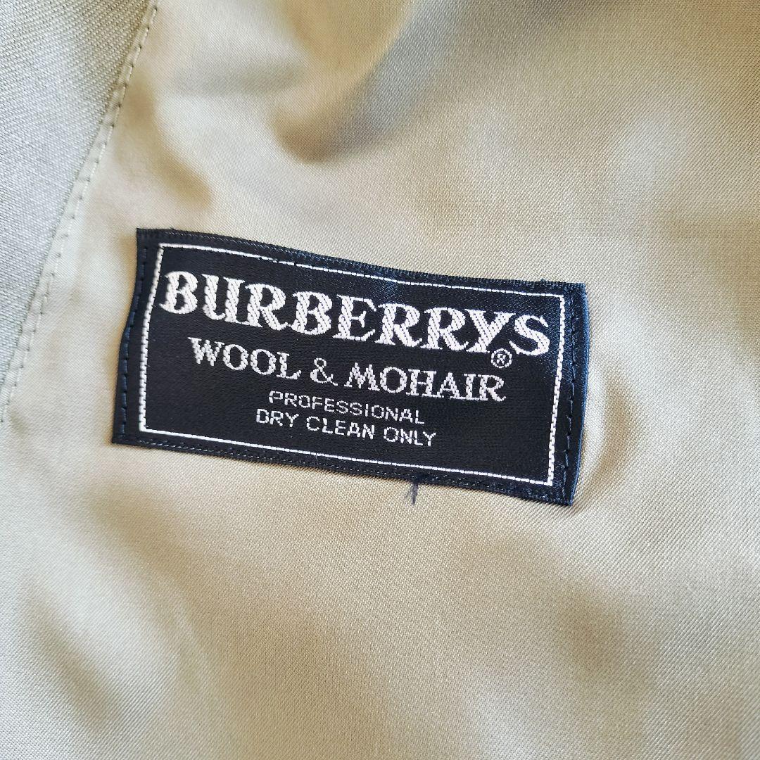 【美品】BURBERRYS 金釦 ダブル AB6 オリーブグリーン モヘヤ混