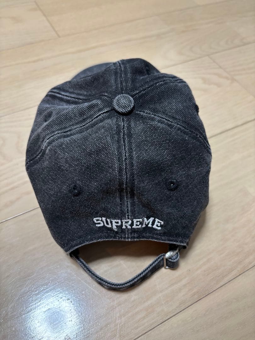 supreme Sロゴ キャップ 6-Panel ブラック　黒色　美品　cap