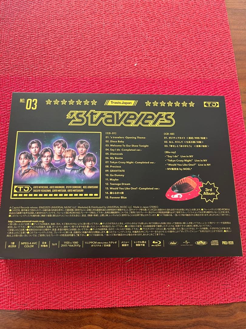 Travis Japan 3rd アルバム'S Travelers FC限定盤