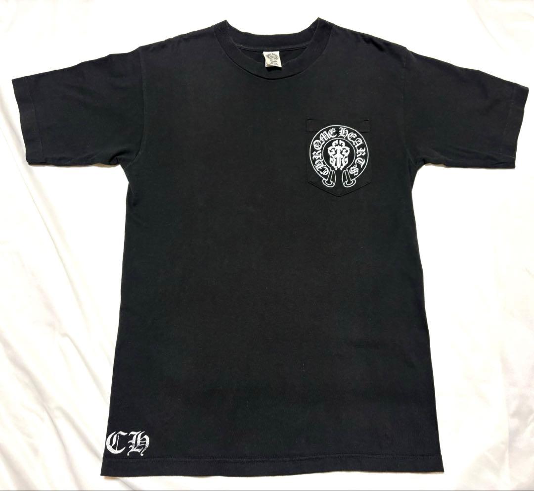 【美品】CHROME HEARTS クロムハーツ Tシャツ アメリカンフラッグ黒
