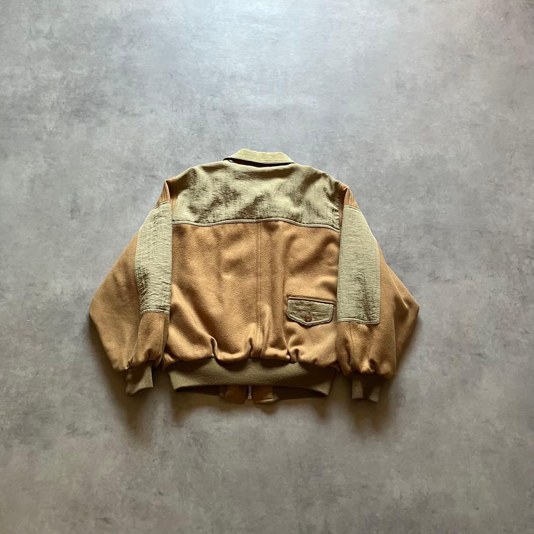 ジャケット・アウター 80s archive gimmick wool bomber jacket