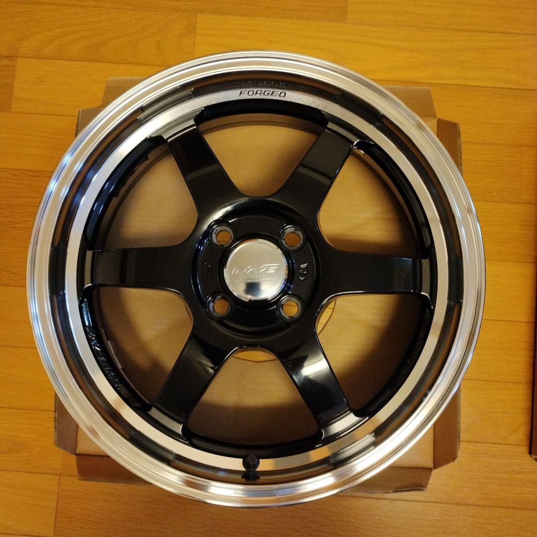 レイズ TE37 KCR ホイール 5.5J-16 ＋45 4穴 2本セット①