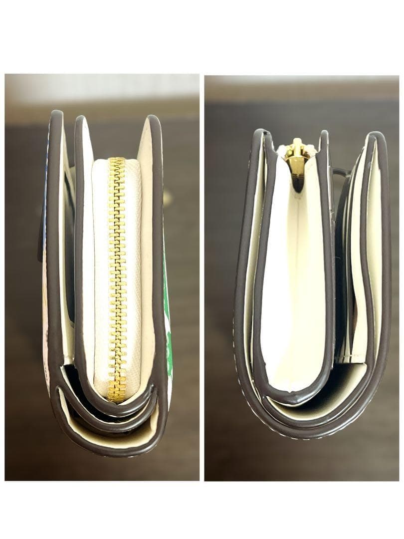 箱付き　未使用級　kate spade 二つ折り財布　花柄　コンパクト