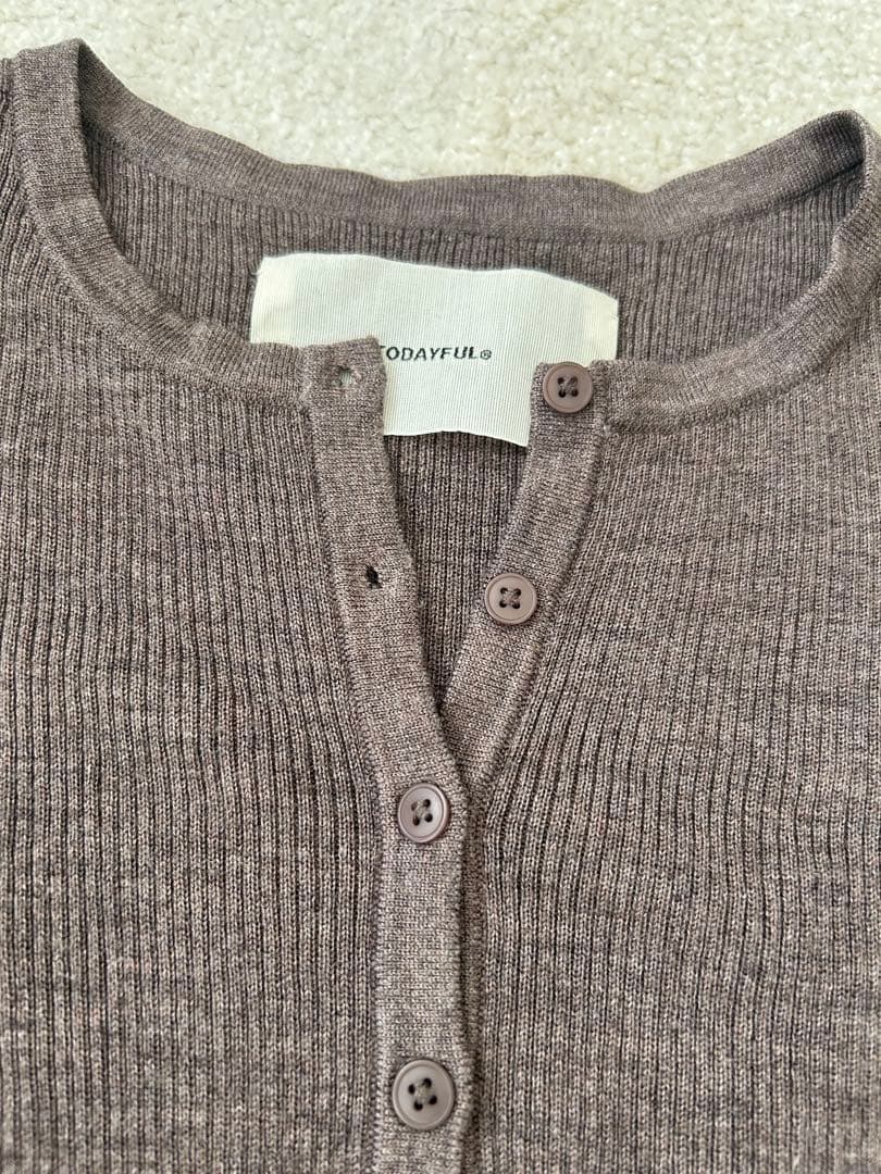 トップス todayful Silkwool Knit Cardigan