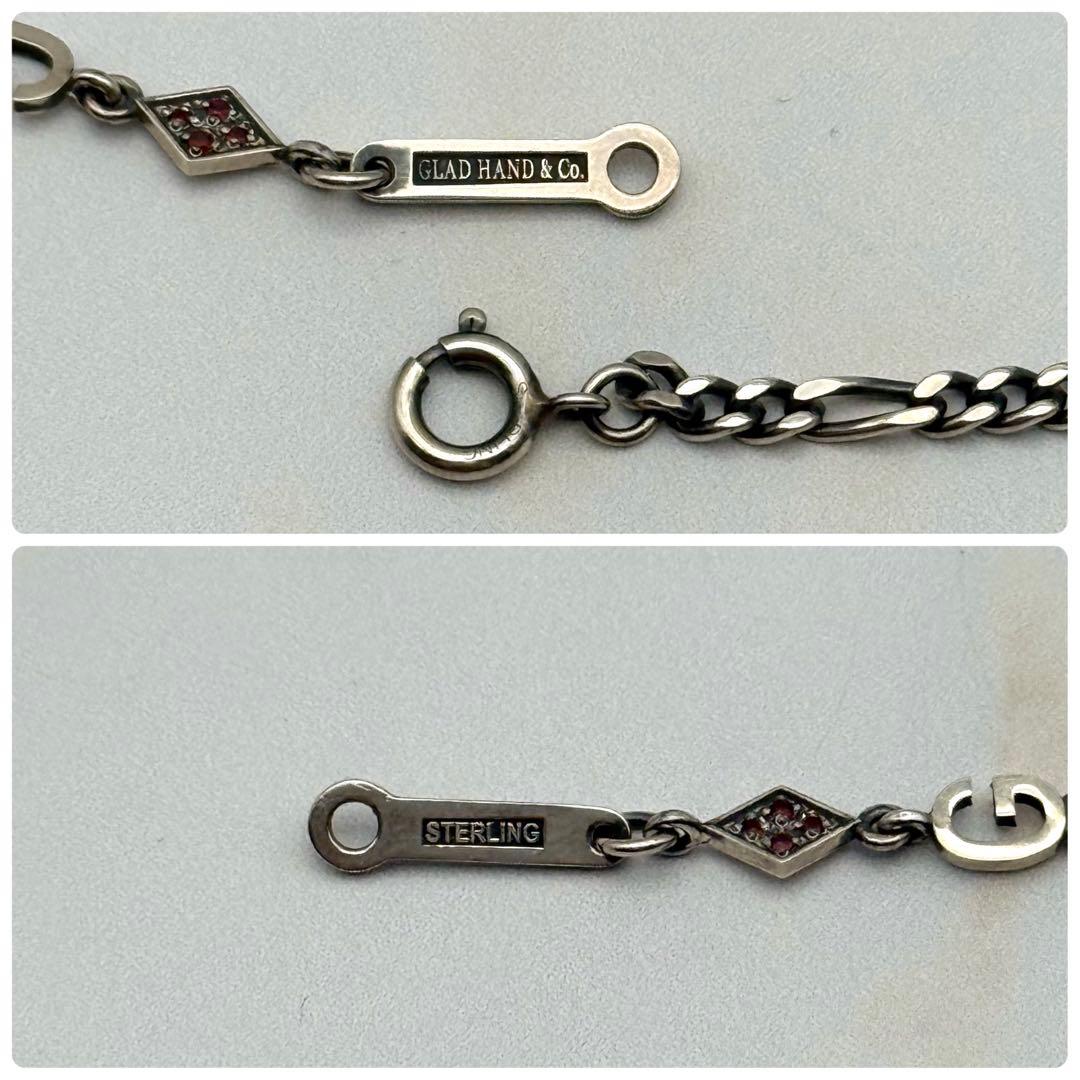 美品 グラッドハンド ネックレス フィガロ チェーン シルバー925 60cm