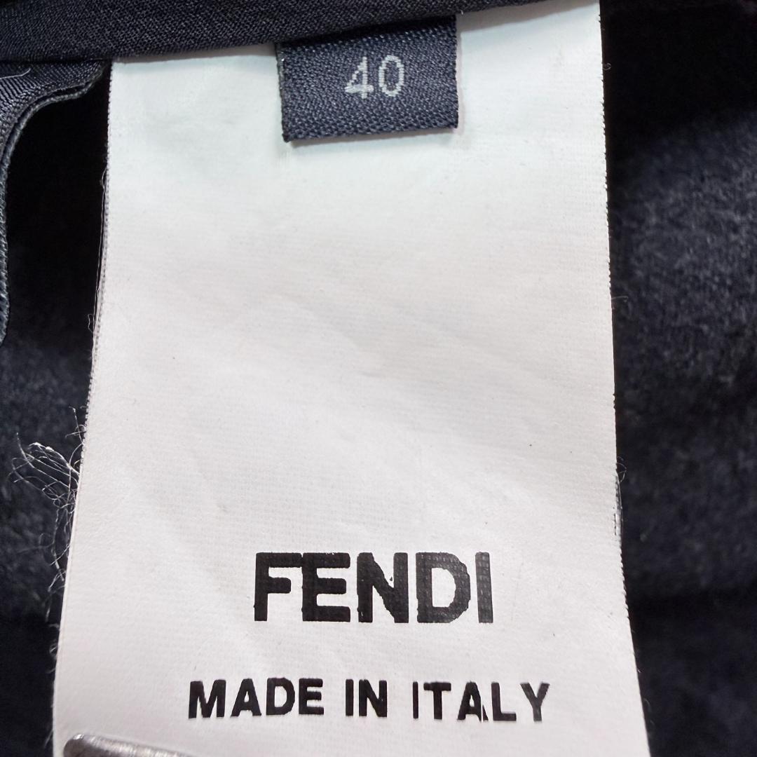 現行 FENDI フェンディ ベルテッドコート ロゴベルト フード