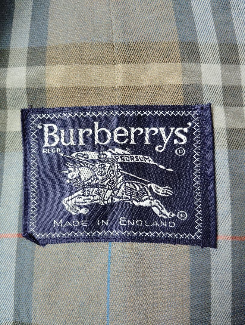 90s 英国　Burberrys バーバリー　プローサム　ステンカラー　コート