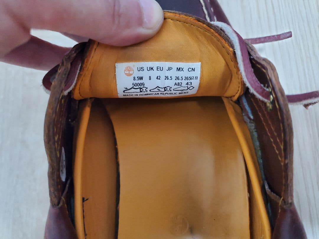 無名さん用Timberland　モカシンシューズ　3eye　バーガンディー