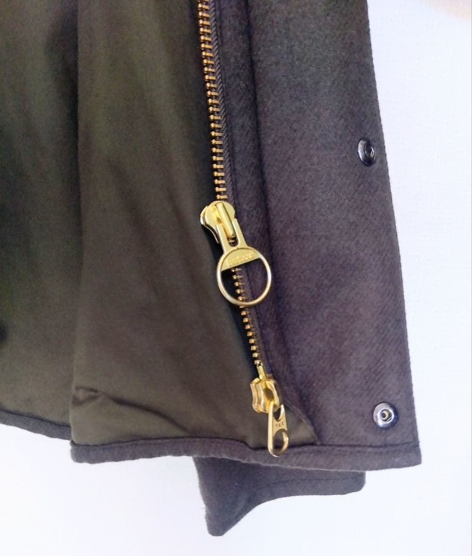 【新同】Barbour BORROWDALE ウール混 M 38 グリーン