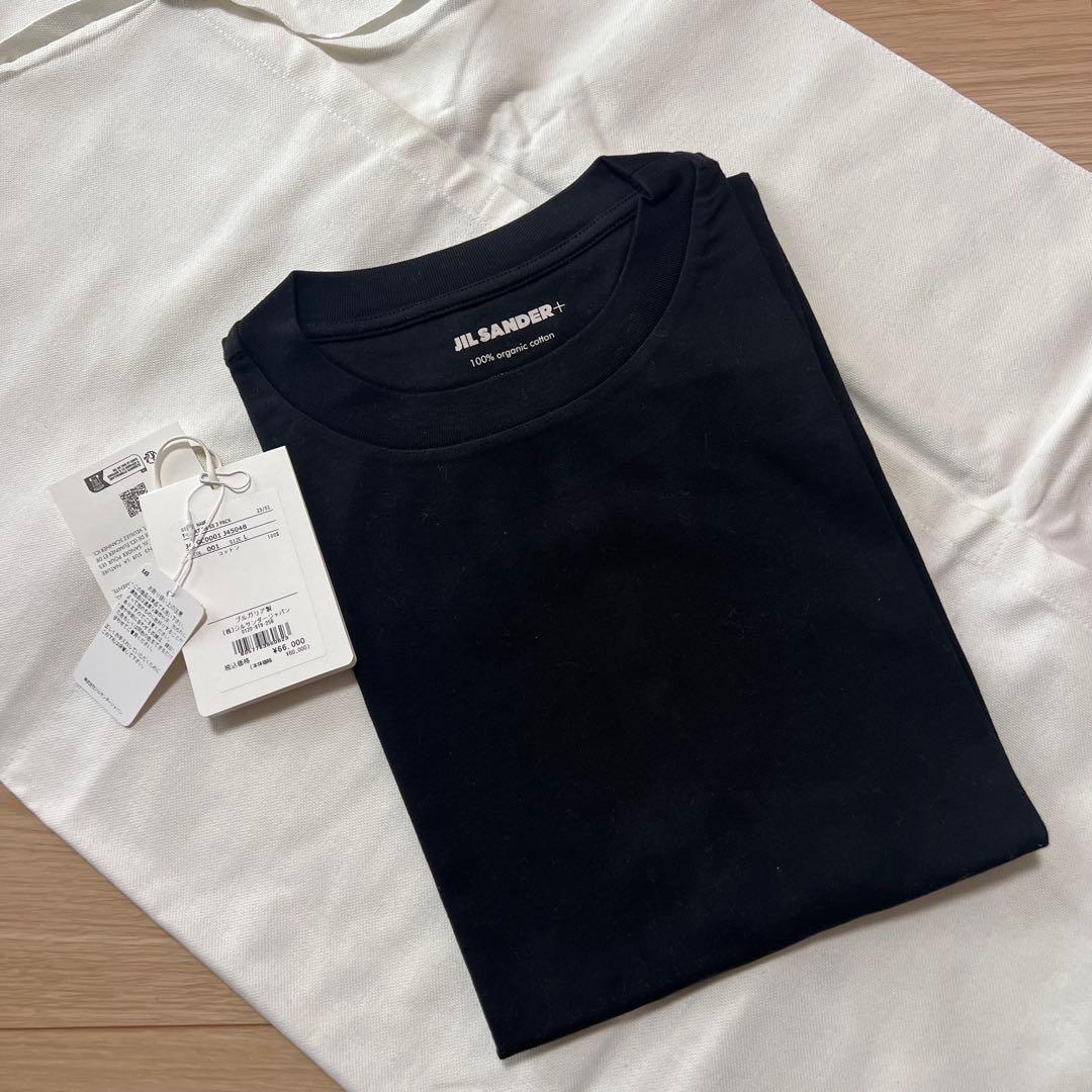 JIL SANDER+ T-SHIRT CN L ジルサンダープラス 黒 1枚