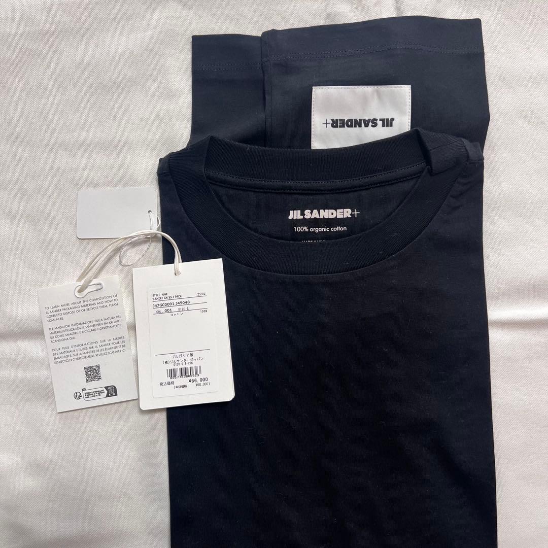 JIL SANDER+ T-SHIRT CN L ジルサンダープラス 黒 1枚