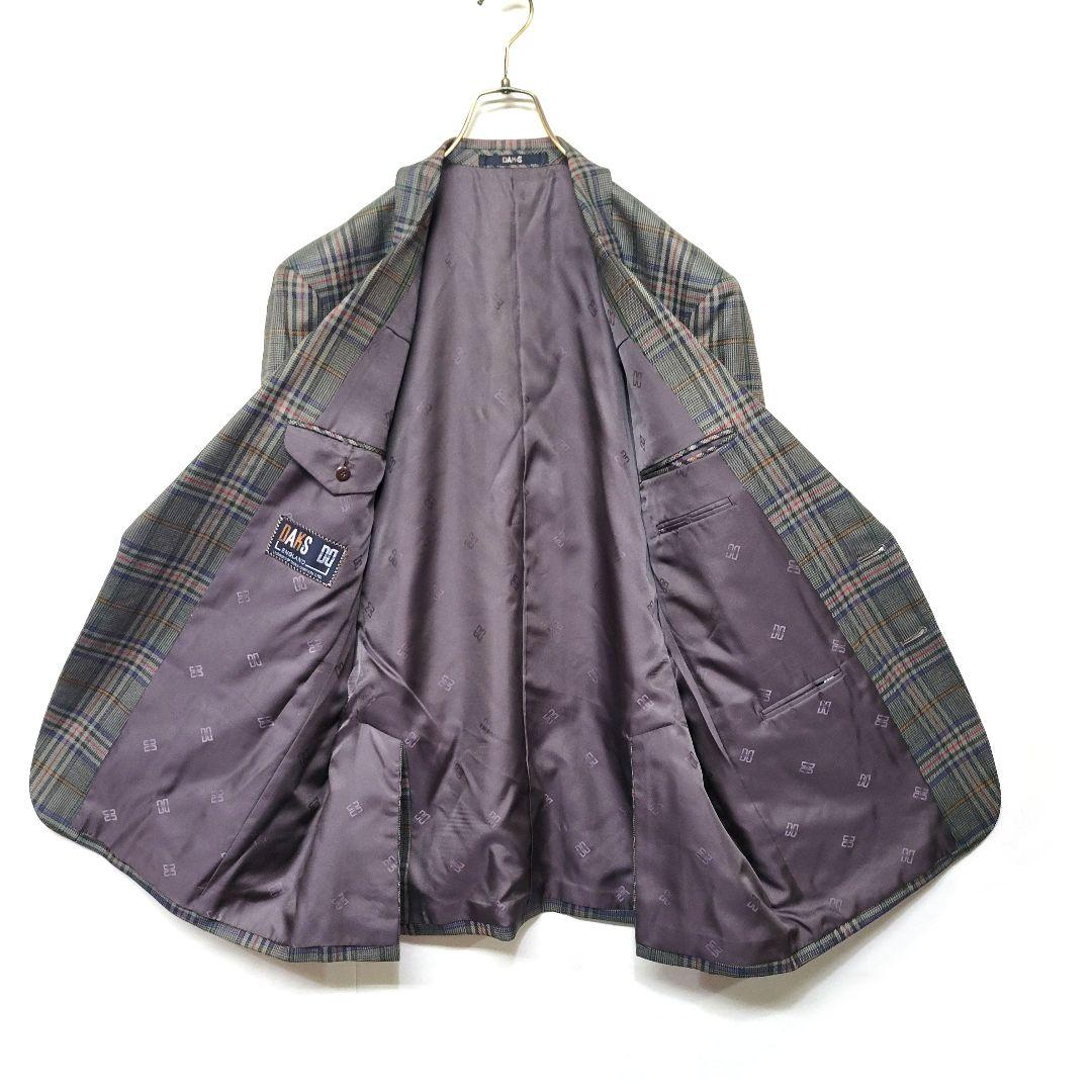 DAKS ダックス テーラードジャケット ウール チェック柄 LL