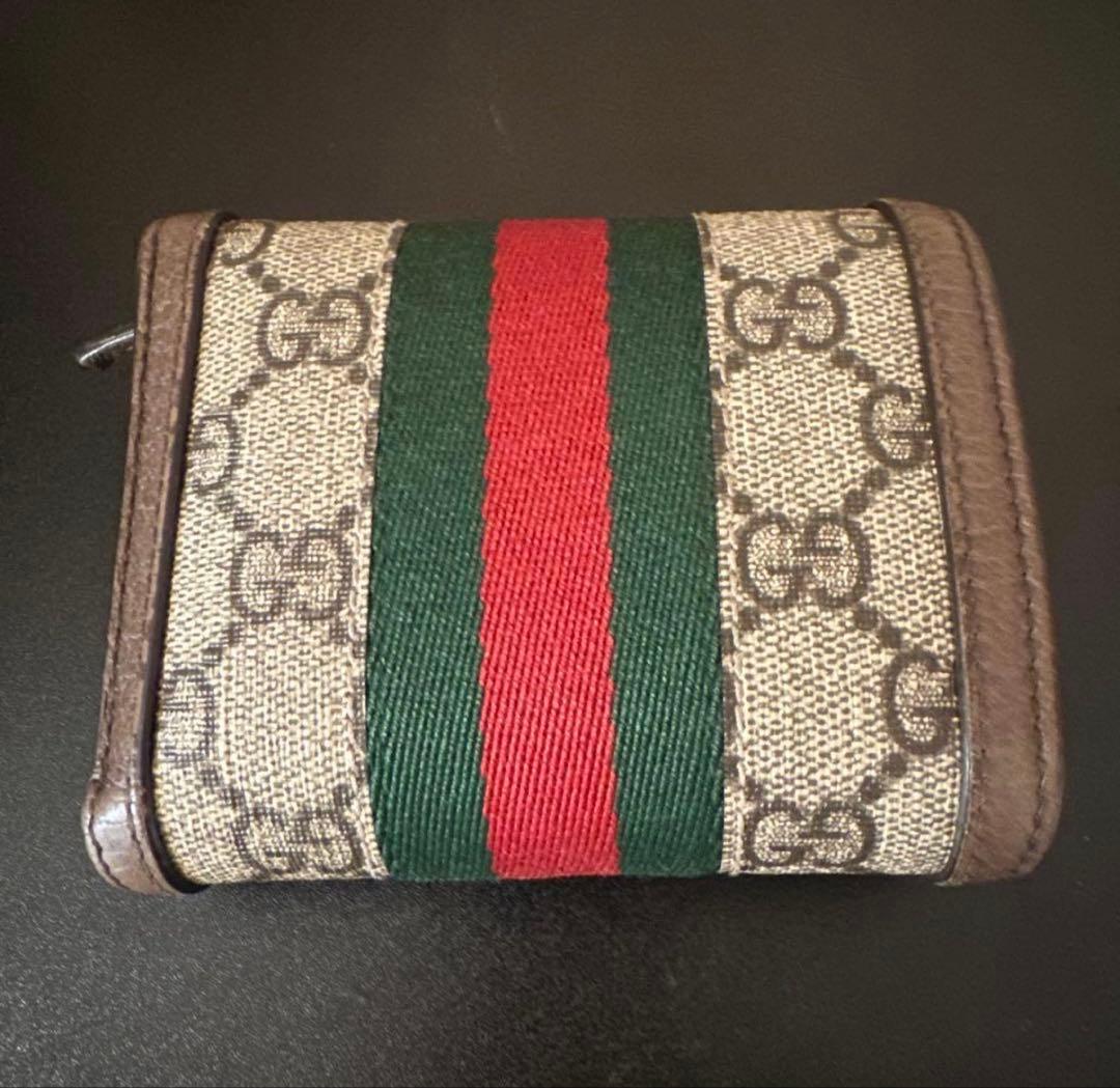 .*.様 オークショングッチGGキャンバス 折り財布 オフィディア シェリーライ